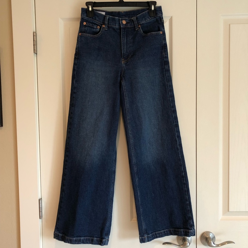 GAP High Rise Stride Wide Leg Jeans